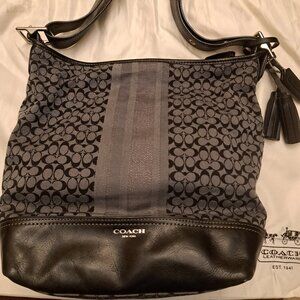 Coach legacy stripe duffle handbag #D1271-19918